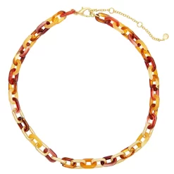 Sonoma Goods For Life® Gold Tone Metal & Warm Multi Colored Resin Links Necklace