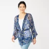 Women's Sonoma Goods For Life® Folk Bloom Short Belted Kimono