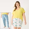 Plus Size Sonoma Goods For Life® 3-piece Pajama Top, Pajama Shorts & Pajama Pants Sleep Set 2 Plus Size Sonoma Goods For Life® 3-piece Pajama Top, Pajama Shorts & Pajama Pants Sleep Set -Sonoma Goods For Life Shop 5879135 Blue Vintage Floral