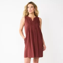 Women's Sonoma Goods For Life® Sleeveless Pintuck Tank Dress
