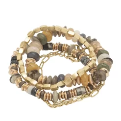 Sonoma Goods For Life® Gold Tone Chain And Beaded Mixed Bracelet Set