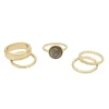 Sonoma Goods For Life® Gold Tone Green Dotted Metal Ring Set -Sonoma Goods For Life Shop 5912040
