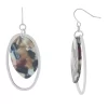 Sonoma Goods For Life® Silver Tone Oval Blue Acetate Duo Shape Drop Earrings