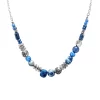 Sonoma Goods For Life® Silver Tone Chain And Blue Beaded Frontal Necklace