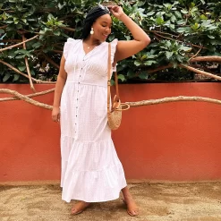 Women's Sonoma Goods For Life® Ruffle Sleeve Smocked Maxi Dress -Sonoma Goods For Life Shop 5921689 ALT2