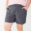 Plus Size Sonoma Goods For Life® Comfort Waist Utility Bermuda Shorts -Sonoma Goods For Life Shop 5927089 Dark Gray
