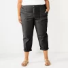 Plus Size Sonoma Goods For Life® Cargo Utility Capri Pants 2 Plus Size Sonoma Goods For Life® Cargo Utility Capri Pants -Sonoma Goods For Life Shop 5927176 Pitch Black