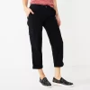 Women's Sonoma Goods For Life® Cargo Utility Capri Pants -Sonoma Goods For Life Shop 5928818 Black