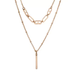 Sonoma Goods For Life® Gold Tone Layered Chain & Bar Pendant Necklace