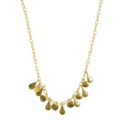 Sonoma Goods For Life® Recycled Gold Tone Chain & Hammered Teardrop Charms Necklace